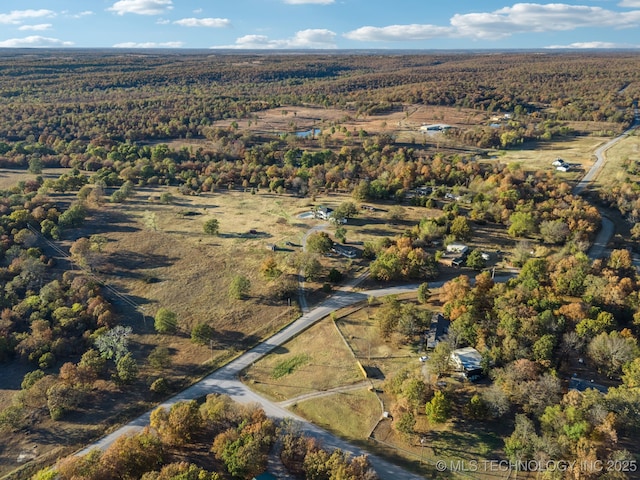 10180 S 241st W Ave, Sapulpa, OK 74066 - aerial overview of property's location with a heavily wooded area