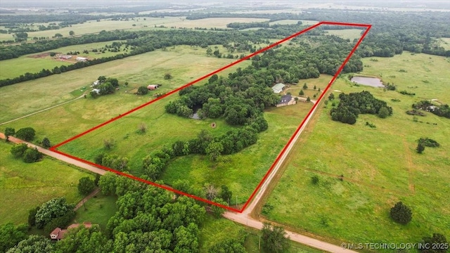 2259 E Rodeo Rd, Durant, OK 74701 - view of rural area featuring property boundaries highlighted and a pastoral area