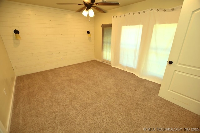 98926 S 4610th Rd, Marble City, OK 74945 - carpeted spare room featuring a ceiling fan