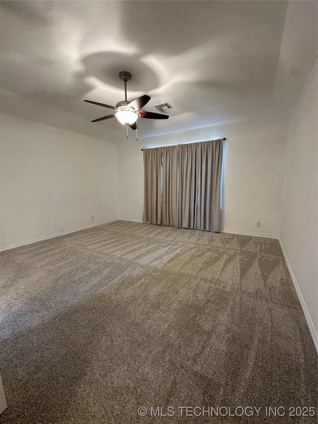 7604 N 127th E Ave, Owasso, OK 74055 - carpeted empty room featuring a ceiling fan and baseboards