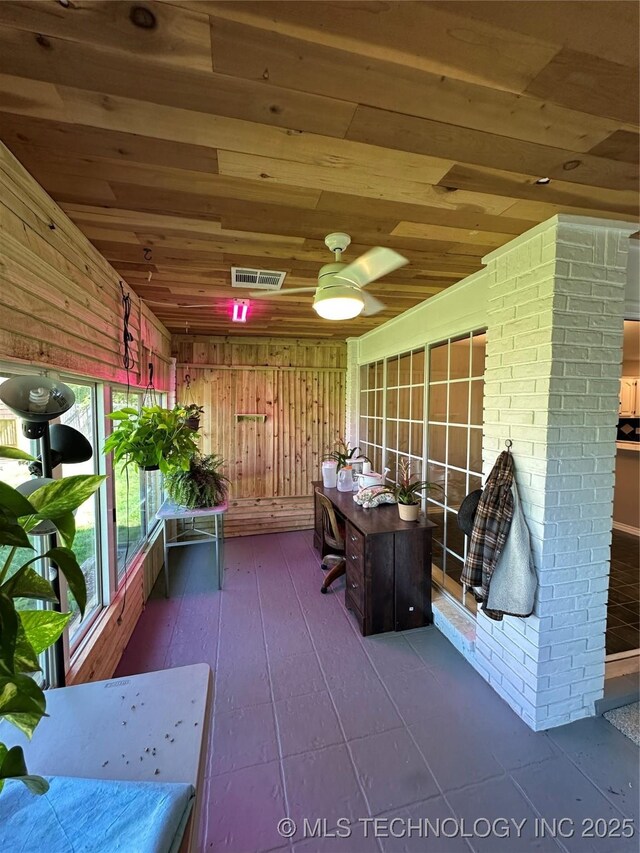7604 N 127th E Ave, Owasso, OK 74055 - sunroom / solarium with ceiling fan