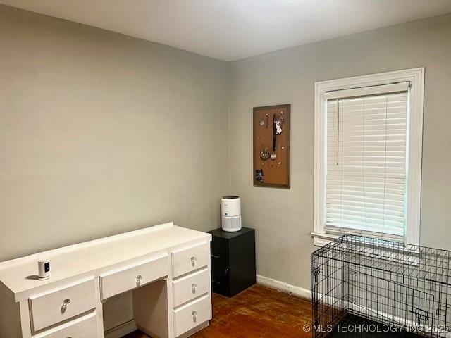2201 Baugh St, Muskogee, OK 74403 - home office featuring baseboards and built in desk
