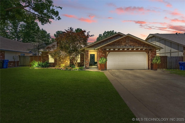 2913 W Boston St, Broken Arrow, OK 74012 - view of front facade featuring concrete driveway, a garage, and brick siding