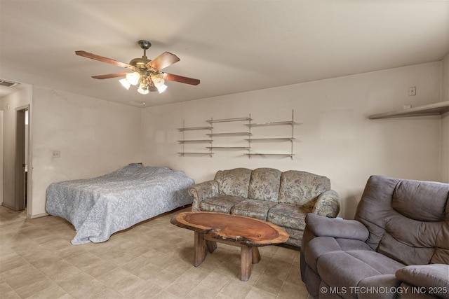 4157 New Prue Rd, Sand Springs, OK 74063 - bedroom with a ceiling fan and light flooring