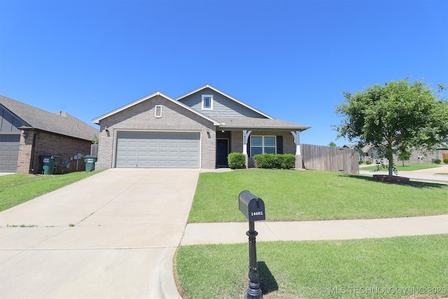 14602 E 114th St N, Owasso, OK 74055 - ranch-style house featuring a garage, driveway, and brick siding