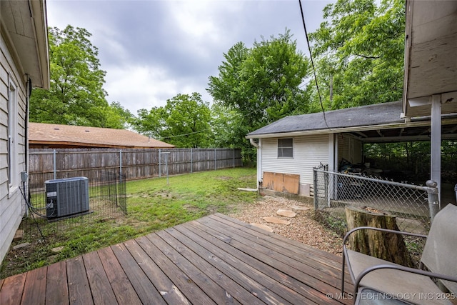 1020 N 3rd, Durant, OK 74701 - wooden deck featuring cooling unit