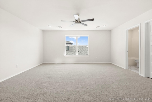 13634 S 21st Ct E, Bixby, OK 74008 - carpeted spare room with ceiling fan and baseboards