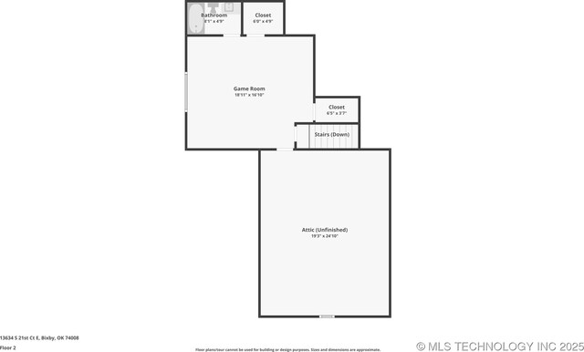 13634 S 21st Ct E, Bixby, OK 74008 - view of floor plan / room layout