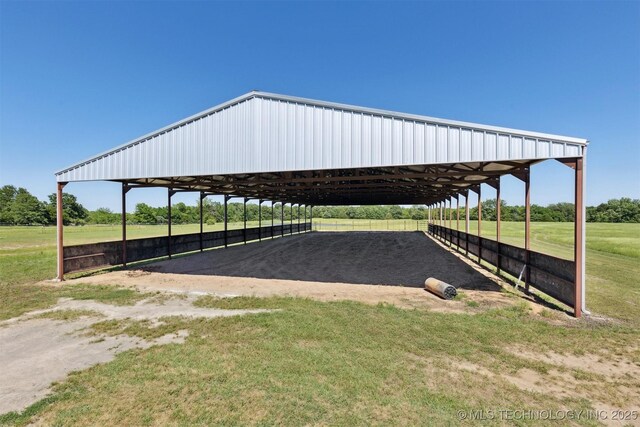 780452 S 3530, Cushing, OK 74023 - view of car parking with a covered riding arena, driveway, and a carport