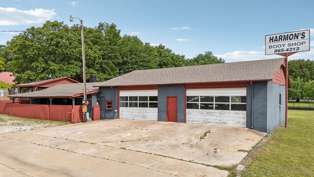 370463 E 5750th Rd, Terlton, OK 74081 - view of detached garage
