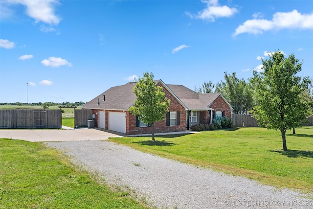 28744 N 3964th Rd, Ochelata, OK 74051 - view of front of property featuring driveway, a garage, brick siding, and roof with shingles