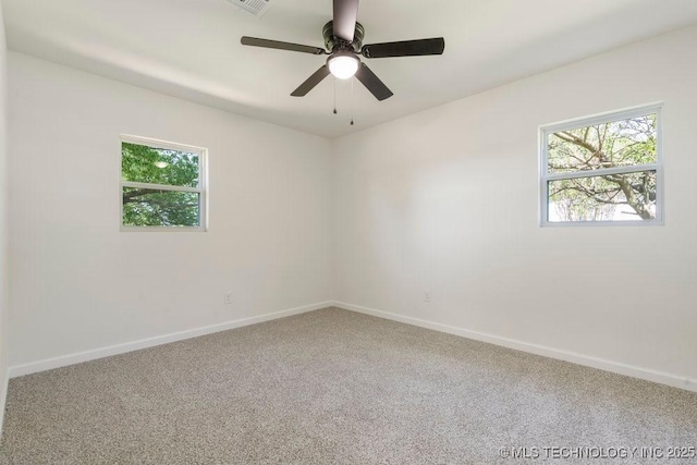 1118 E 131st St S, Jenks, OK 74037 - unfurnished room featuring carpet floors, baseboards, and a ceiling fan
