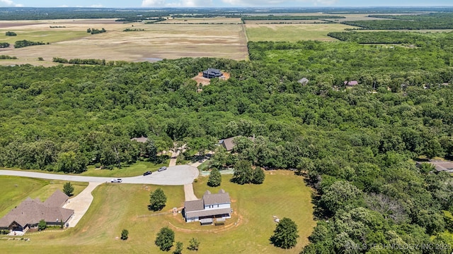 2982 S 294th E Ave, Broken Arrow, OK 74014 - aerial view of property and surrounding area with a heavily wooded area