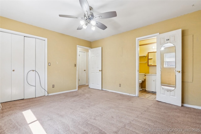 8805 E 46th Pl, Tulsa, OK 74145 - unfurnished bedroom with carpet floors, baseboards, and a closet