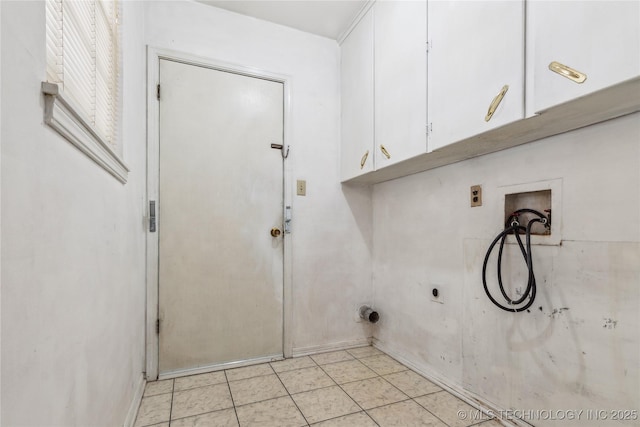 8805 E 46th Pl, Tulsa, OK 74145 - washroom with cabinet space, hookup for a washing machine, and light tile patterned floors