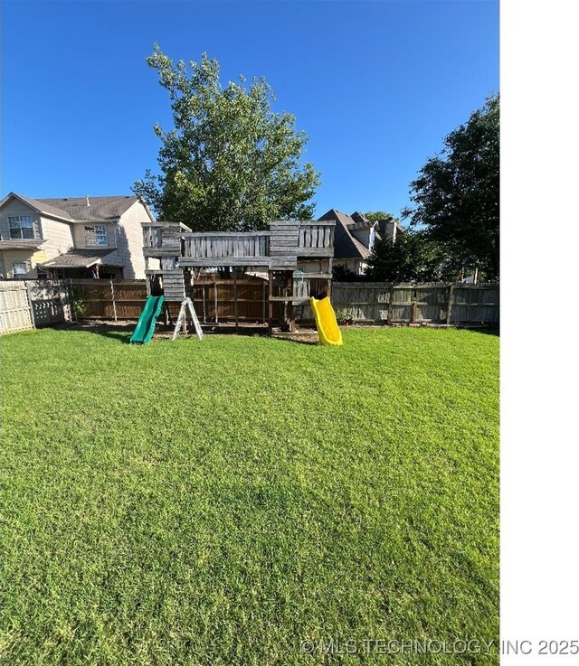 19416 E 38th St S, Broken Arrow, OK 74014 - view of yard with a playground