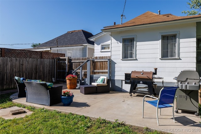 317 E 4th St, Claremore, OK 74017 - view of patio / terrace featuring grilling area