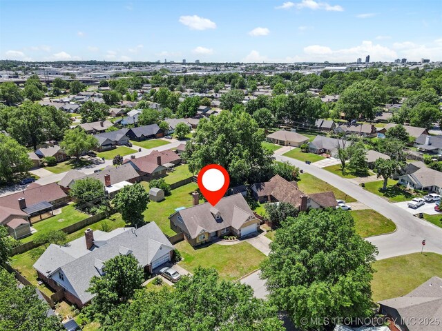 9110 E 37th Ct, Tulsa, OK 74145 - aerial perspective of suburban area