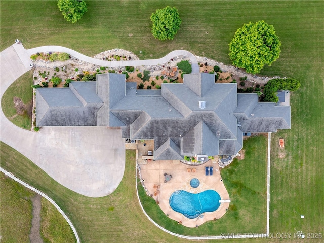 3511 E 181st St S, Bixby, OK 74008 - aerial view of a pool
