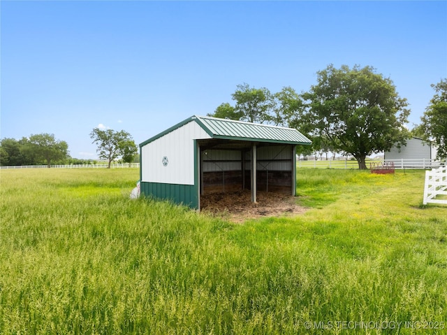 3511 E 181st St S, Bixby, OK 74008 - view of pole building with a rural view and a carport
