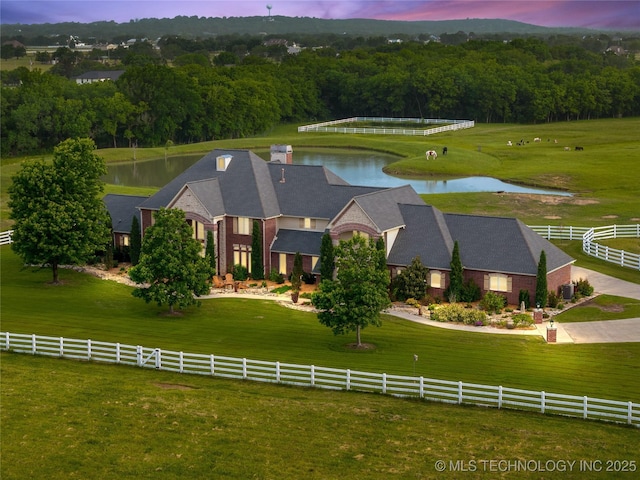 3511 E 181st St S, Bixby, OK 74008 - aerial view at dusk of a water view