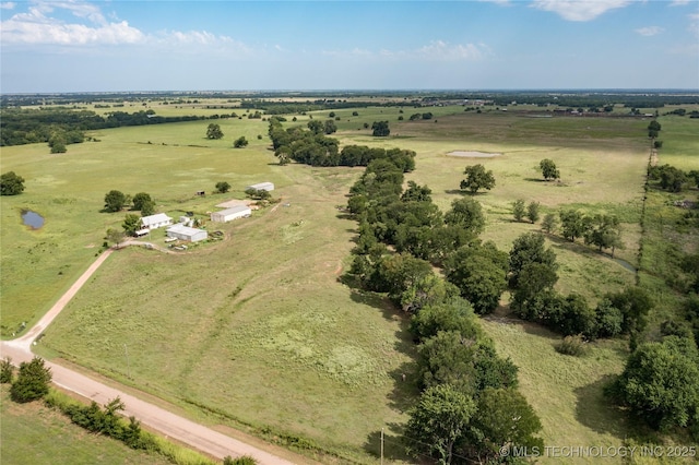 596 Forest Ln, Durant, OK 74701 - aerial view of sparsely populated area featuring a pastoral area