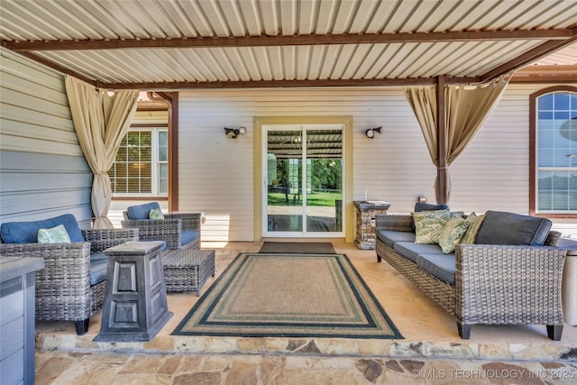 26115 US Highway 70, Bokchito, OK 74726 - view of patio / terrace featuring outdoor lounge area