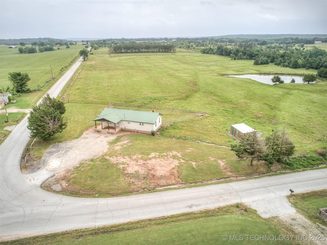32550 S 250th Rd, Henryetta, OK 74437 - aerial view of sparsely populated area with a large body of water