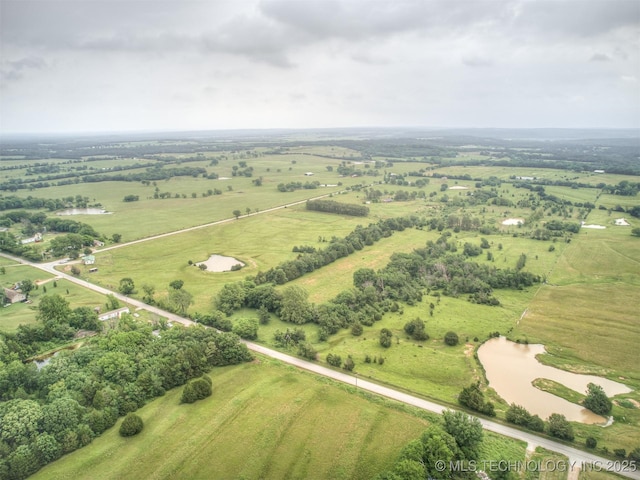 32550 S 250th Rd, Henryetta, OK 74437 - aerial view of property and surrounding area with rural landscape