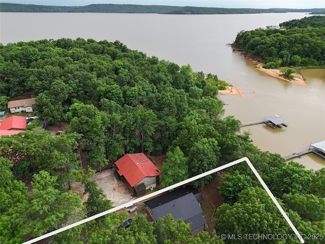 116942 S 4244th Rd, Eufaula, OK 74432 - aerial overview of property's location with a large body of water and property parcel outlined