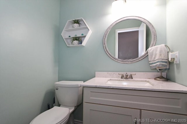 1146 E 137th St, Glenpool, OK 74033 - half bathroom featuring vanity and toilet