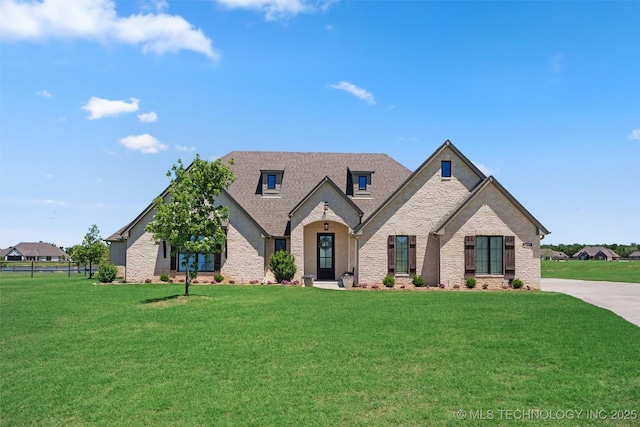8209 N 150th Ave E, Owasso, OK 74055 - french provincial home featuring a front lawn and brick siding