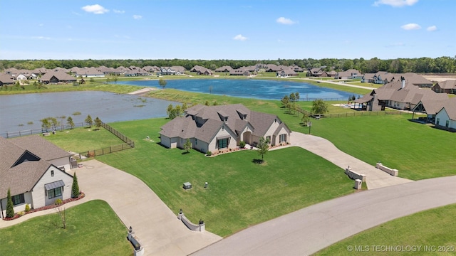 8209 N 150th Ave E, Owasso, OK 74055 - aerial view of residential area featuring a nearby body of water