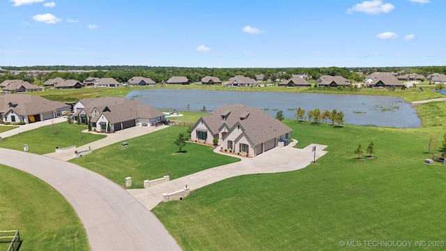 8209 N 150th Ave E, Owasso, OK 74055 - aerial view of residential area with a large body of water