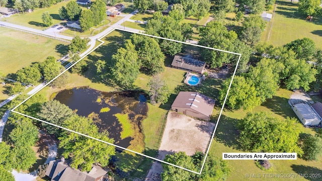 13200 E 130th St S, Broken Arrow, OK 74011 - view of property location featuring property parcel outlined and a nearby body of water