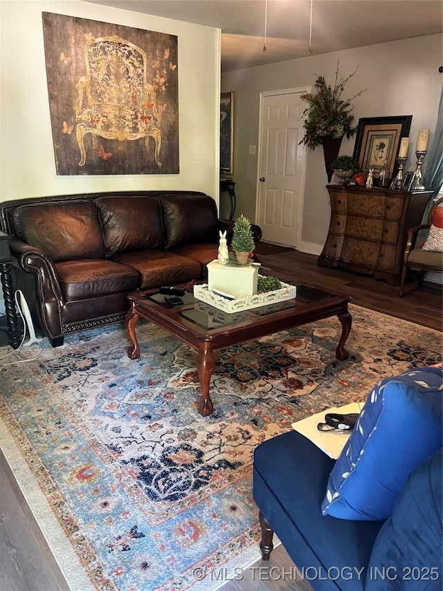 417 S 16th Ave, Durant, OK 74701 - living room with wood finished floors
