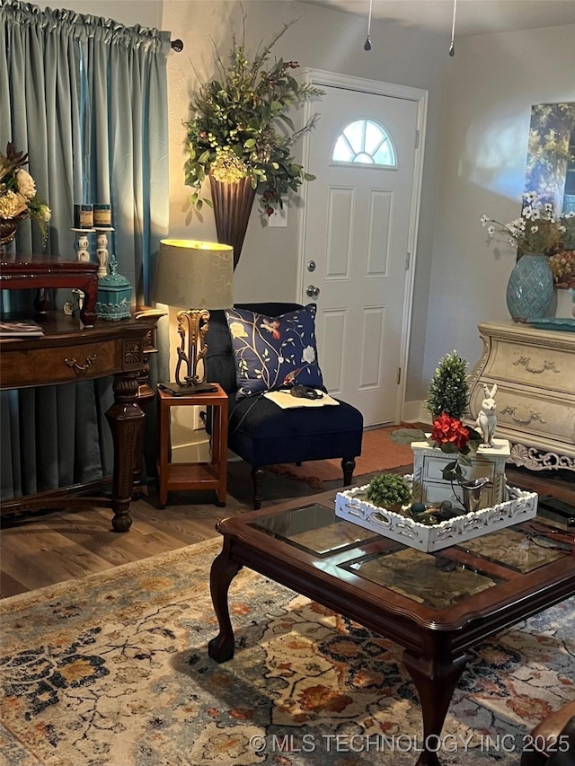 417 S 16th Ave, Durant, OK 74701 - living room featuring wood finished floors