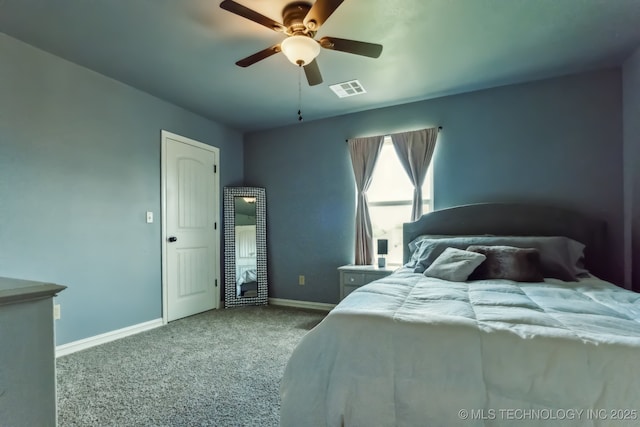 9512 N 144th E Ave, Owasso, OK 74055 - bedroom featuring carpet floors, baseboards, and a ceiling fan