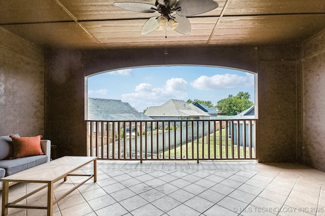 9512 N 144th E Ave, Owasso, OK 74055 - balcony with ceiling fan
