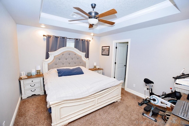 2570 Ambers Way, Tahlequah, OK 74464 - bedroom featuring a raised ceiling, carpet, and baseboards