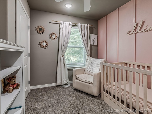 228 W Ohio Ave, Kiefer, OK 74041 - bedroom featuring a crib, carpet, and baseboards