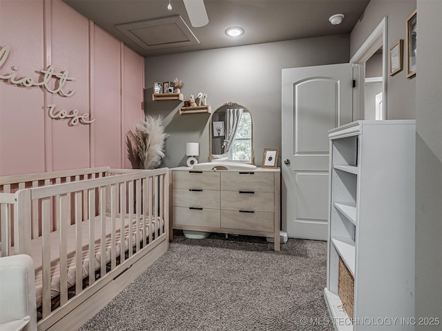 228 W Ohio Ave, Kiefer, OK 74041 - bedroom with light colored carpet and a crib