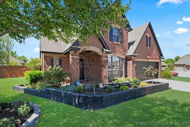 3000 S Tamarack Ave, Broken Arrow, OK 74012 - tudor home with brick siding, driveway, roof with shingles, and a garage