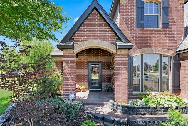 3000 S Tamarack Ave, Broken Arrow, OK 74012 - doorway to property with brick siding
