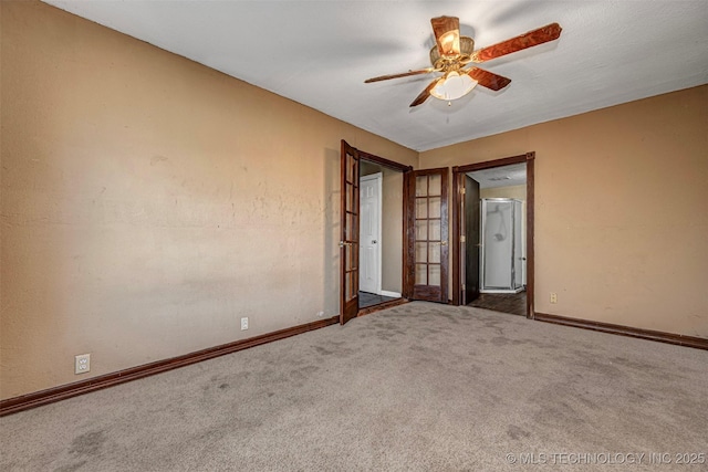 506 W 17th, Sulphur, OK 73086 - carpeted empty room with baseboards and ceiling fan