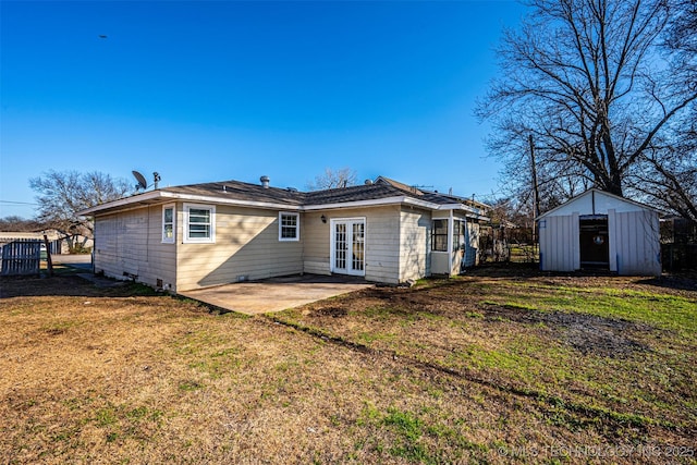 506 W 17th, Sulphur, OK 73086 - rear view of house with french doors and a patio area