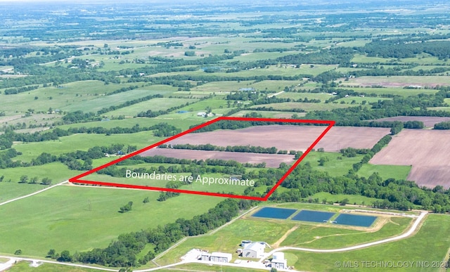 33321 S 4470th Rd, Vinita, OK 74301 - overview of rural landscape featuring property boundaries highlighted