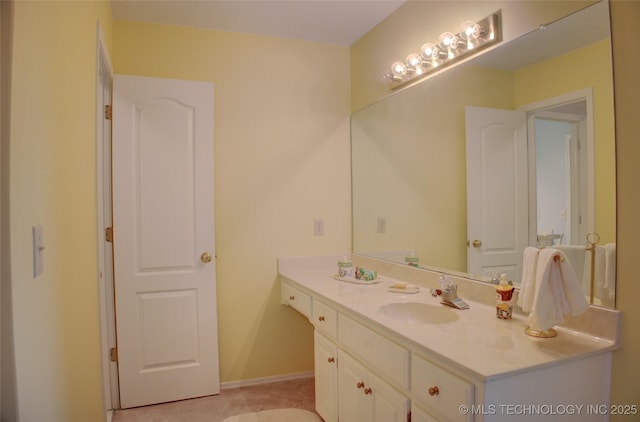 5140 E 107th Pl, Tulsa, OK 74137 - bathroom featuring vanity, tile patterned floors, and baseboards