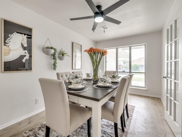 5015 S 89th E Pl, Tulsa, OK 74145 - dining area with light wood-style floors and a ceiling fan