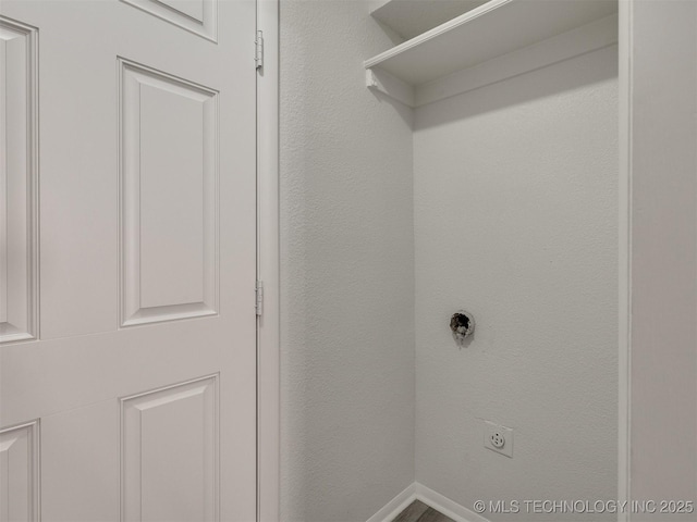 5015 S 89th E Pl, Tulsa, OK 74145 - washroom featuring hookup for an electric dryer and baseboards
